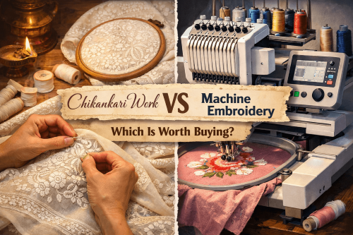 Chikankari Work vs Machine Embroidery: Which Is Worth Buying?